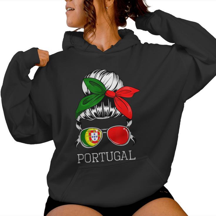 Portuguese Girl Portugal Woman Proud Portugal Flag Bandana Kapuzenpullover für Damen