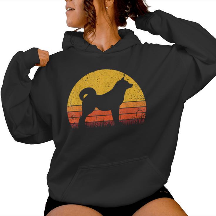 Retro Akita Inu Dog Mom Dog Dad intage Akita Inu Kapuzenpullover für Damen