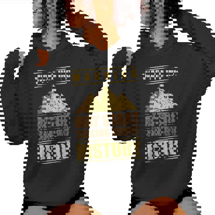 Talk About History Teacher Profesor De Historia Sudadera con capucha para mujer