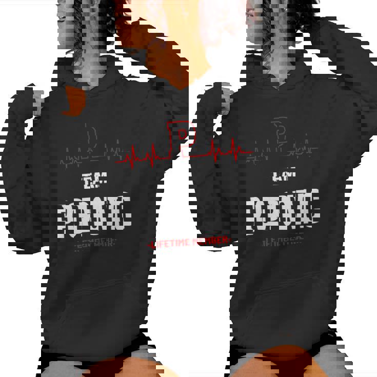 Team Popovic Lifetime Member Popovic Last Name Women Hoodie