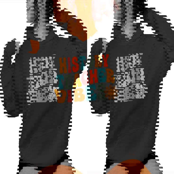 History Teacheribes Retro 1Er Día De Escuela Maestro Genial Sudadera con capucha para mujer