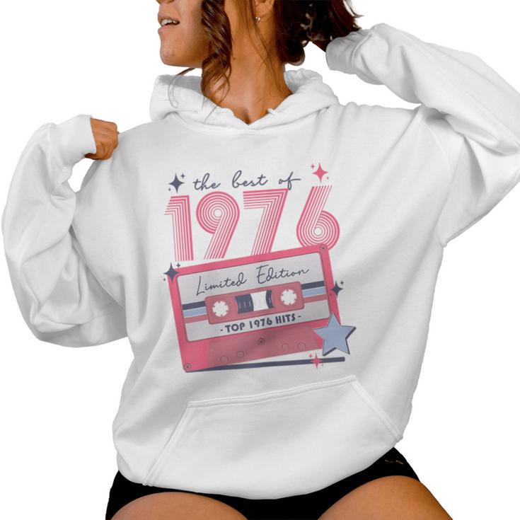 1976Intageintage Birthday Retro Disco Women's Pink Kapuzenpullover für Damen