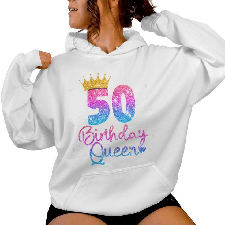 50 Cumpleaños Es – Birthday Queen 50 Sudadera con capucha para mujer