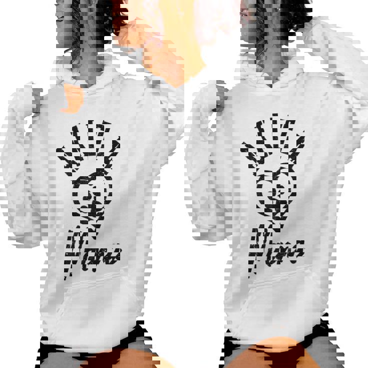 Akita Mama Heart Paw Cute Dog Lover Akita Inu Mom Women Hoodie