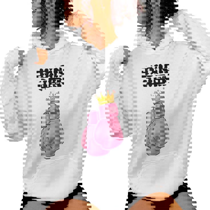 Boxing Queen De Boxeo Para Boxeo Para Niñas Sin Mangas Sudadera con capucha para mujer