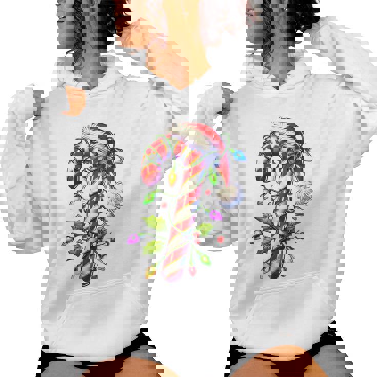 Candy Cane Crew Christmas Light Family Xmas Santa Boys Girls Women Hoodie