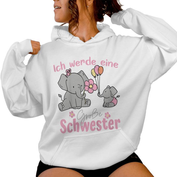 Children's Big Sister 2024 Ich Werde Eine Große Schwester Kapuzenpullover für Damen