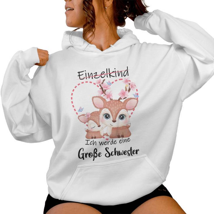 Children's Ich Werde Große Schwester Ich Blue Kapuzenpullover für Damen