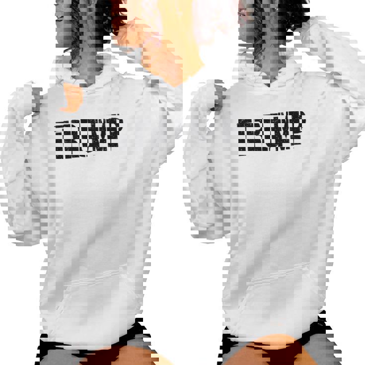 Estilo Militar De Plantilla Donald Trump 2024 Sudadera con capucha para mujer