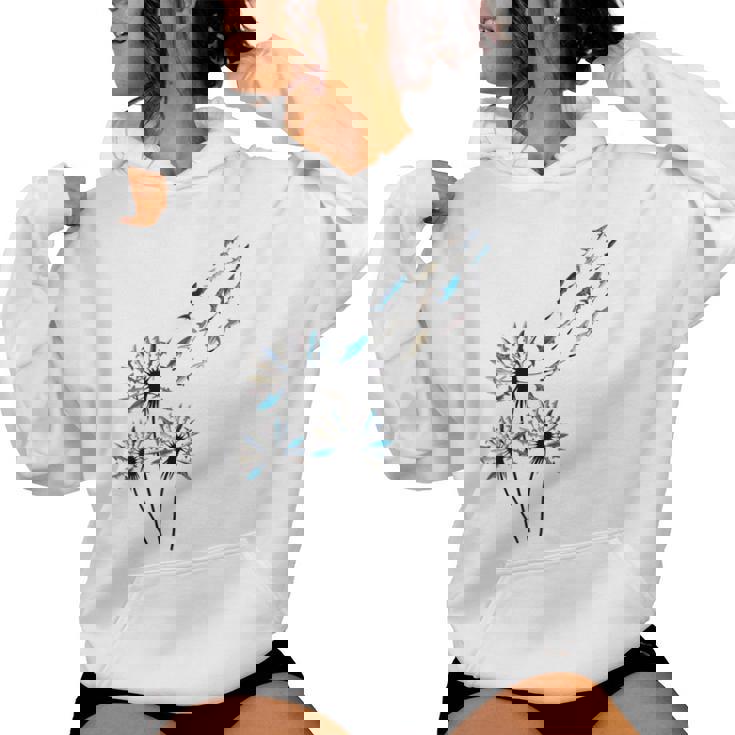 Flower Dandelion Sharks For Shark Lover Shark Women Hoodie