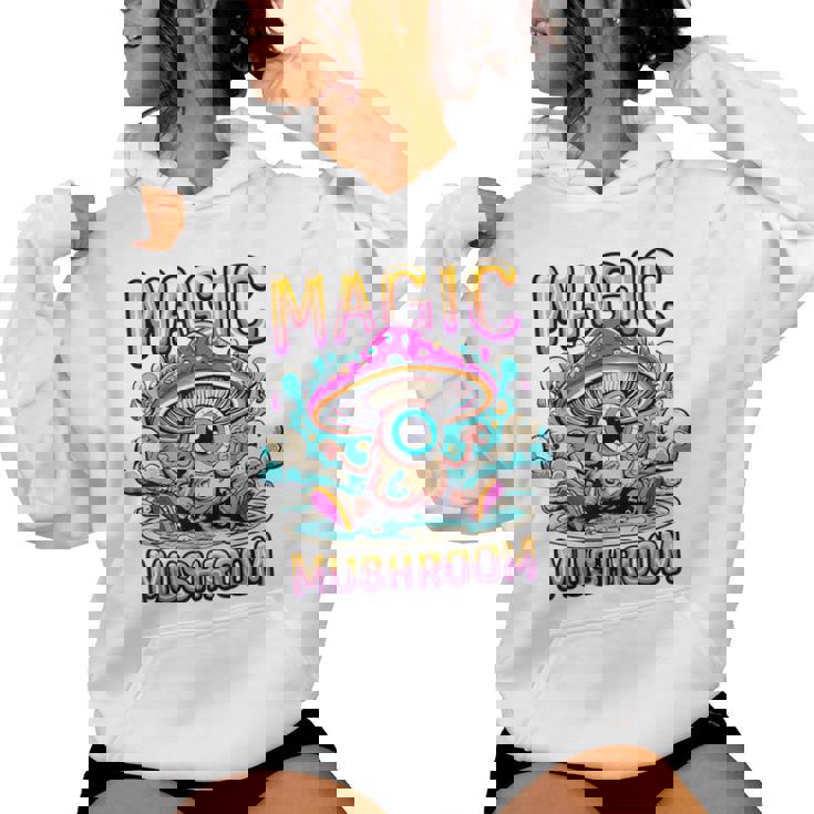 Fungo Hippiesestito Colorato Magic Mushroom Felpa con cappuccio da donna