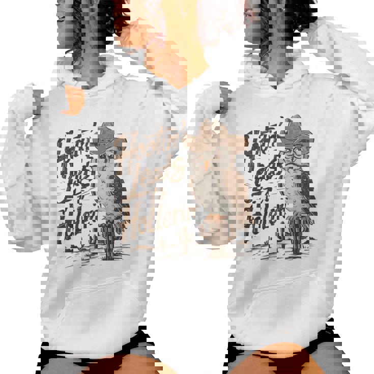Hootin Leads To Hollerin Western Cowboy Owl Saying Women Hoodie