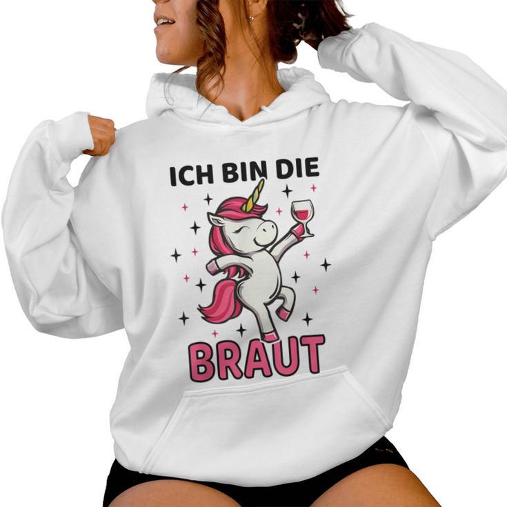 Ich Bin Die Braut Einhorn Jga Women's Wedding Kapuzenpullover für Damen