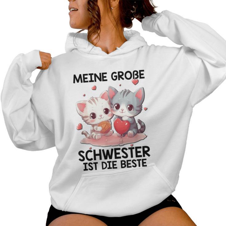 Meine Große Schwestern Ist Die Beste Katzen Geschwister Kapuzenpullover für Damen