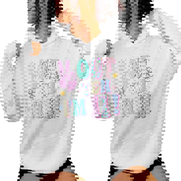 Peace Out Ten I'm 11 Eleven Year Old Girl 11Th Birthday Women Hoodie
