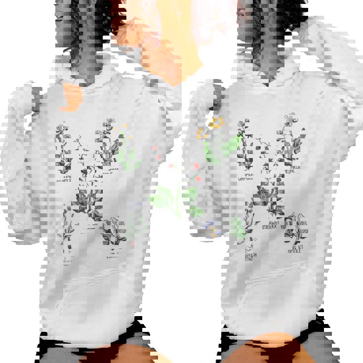 Capuche Violet Sweat A Capuche Femme Pastel Plantes De Jardin Aux