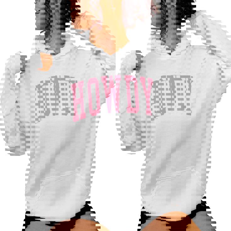 Preppy Cowgirl Varsity Pink Howdy Western Girls Women Hoodie