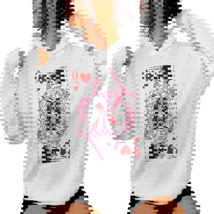 Queen Of Hearts Coffee Lover Women Hoodie