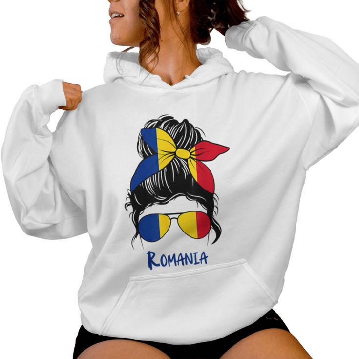 Romania Girls' Romania Woman Flag Kapuzenpullover für Damen