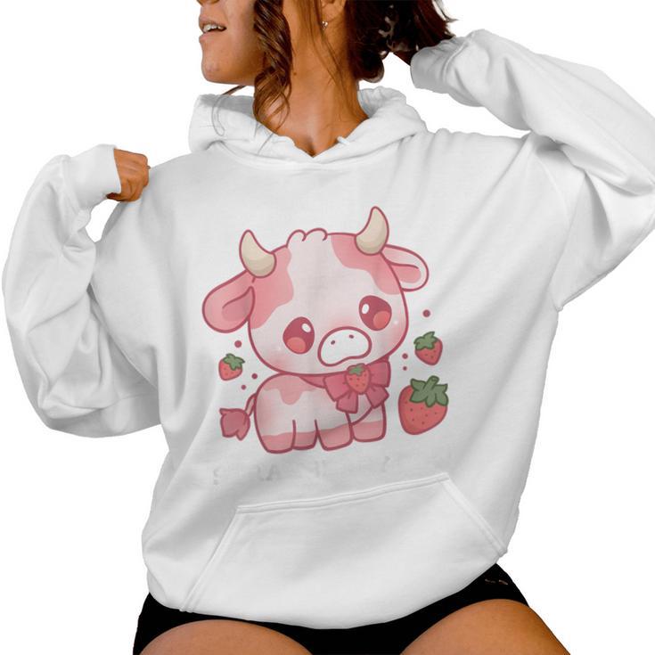 Strawberry cow hoodie sale