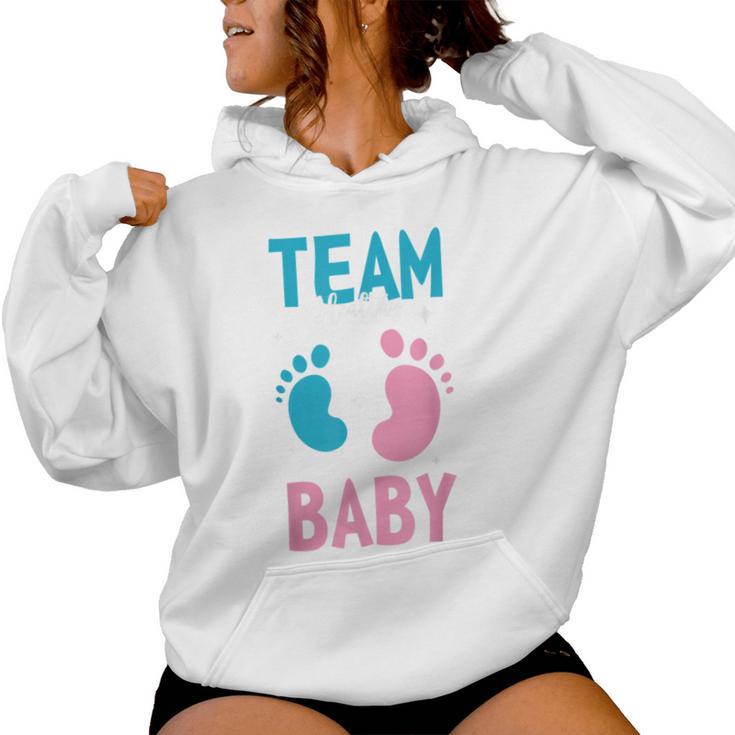 Team Baby Gender Reveal Boy Or Girl Kapuzenpullover für Damen