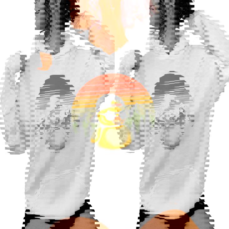 Vintage Cool Duck With Sunglasses Ducks Women Hoodie