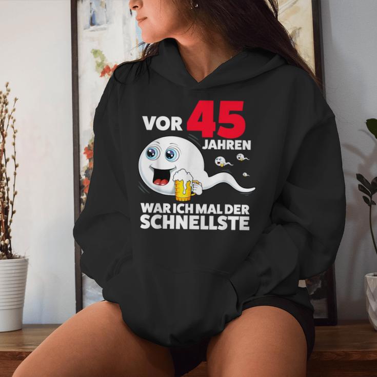 45 Years Beer War Ich Mal Der Schnellste 45Th Birthday Beer Kapuzenpullover für Damen Geschenke für Sie