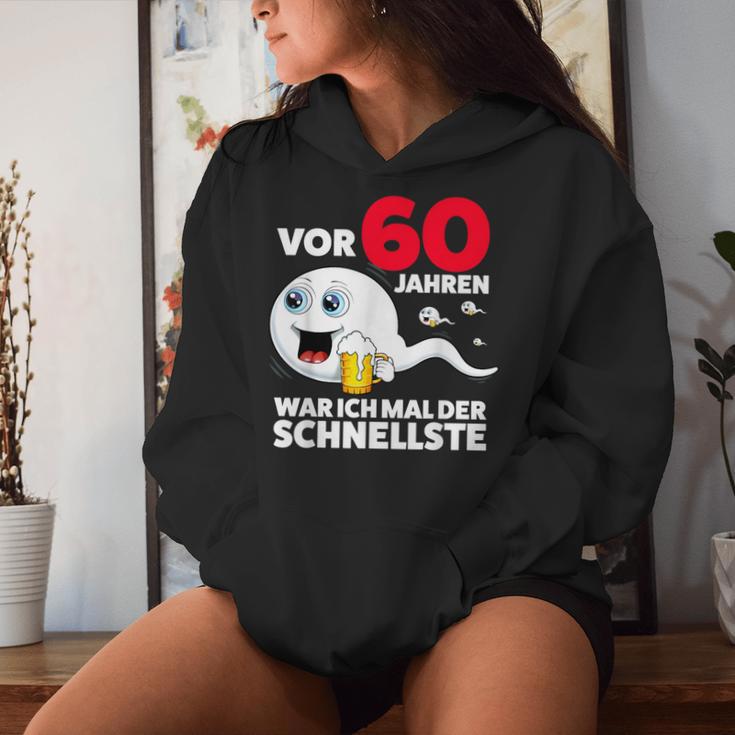 60 Years Was Ich Mal Der Schnellste 60Th Birthday Beer Kapuzenpullover für Damen Geschenke für Sie