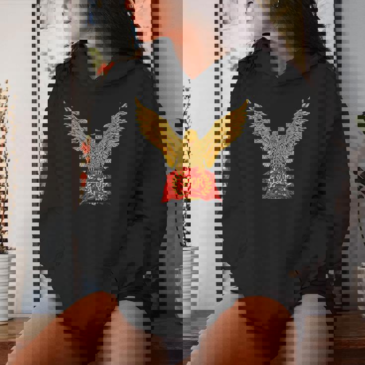 Águila De La Legión Romana Con Bandera Spqr Sudadera con capucha para mujer Regalos para ella