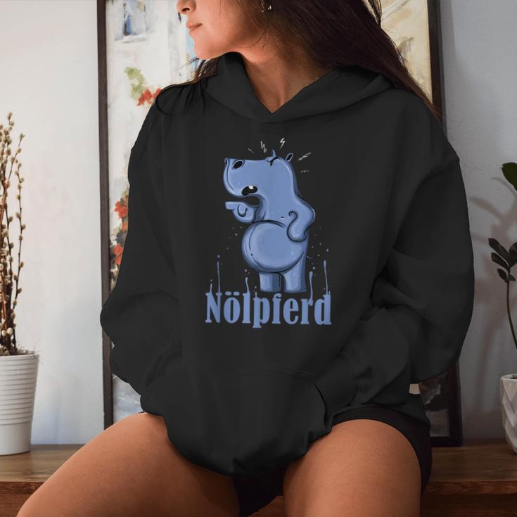 Ähm Nö No Slogan Drama Queen Hippopotamus Nölpferd Kapuzenpullover für Damen Geschenke für Sie