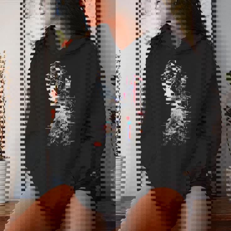 Anime Dibujo Es Arte Gráfico Geométrico Heaphone Anime Sudadera con capucha para mujer Regalos para ella