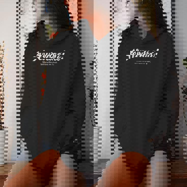 Arrivederci Recuerdos De Italia Cuello Sudadera con capucha para mujer Regalos para ella