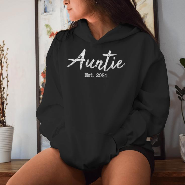 Auntie To Be 2024 Auntie Est 2024 New Aunt Kapuzenpullover für Damen Geschenke für Sie