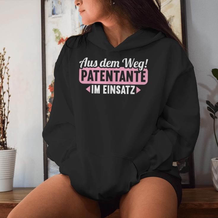 Aus Dem Weg Patentante Im Einatz Patenkind Baby Godmother S Kapuzenpullover für Damen Geschenke für Sie