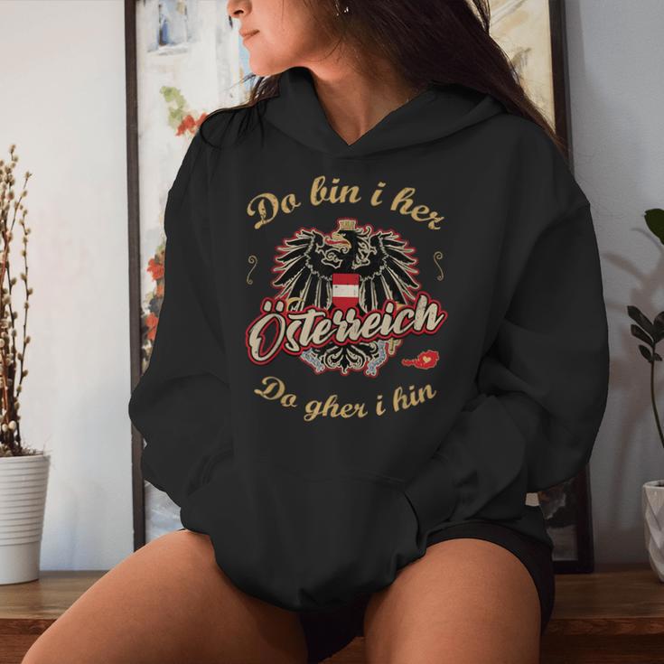 Austria Do Bin I Her Do Gher I Hin Women's Kapuzenpullover für Damen Geschenke für Sie