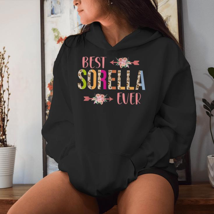 Best Sorella Ever Italian Sister Leopard Floral Kapuzenpullover für Damen Geschenke für Sie