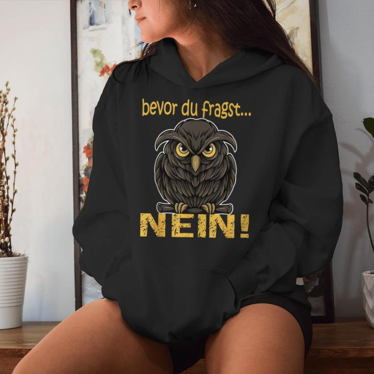 Bevor Du Fragst Nein Women's Children's Owl Kapuzenpullover für Damen Geschenke für Sie