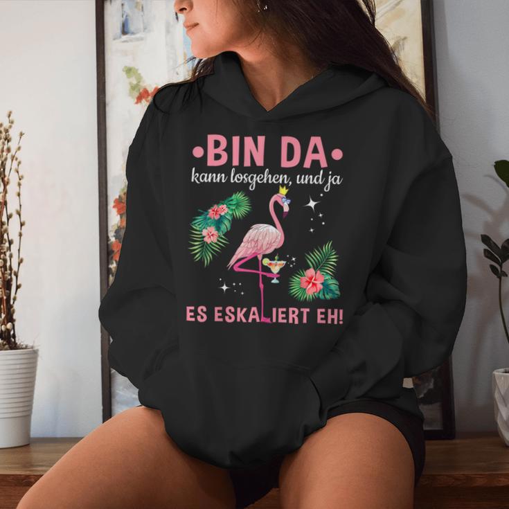 Bin Da Kann Losgehen Girls' Evening Flamingo S Kapuzenpullover für Damen Geschenke für Sie