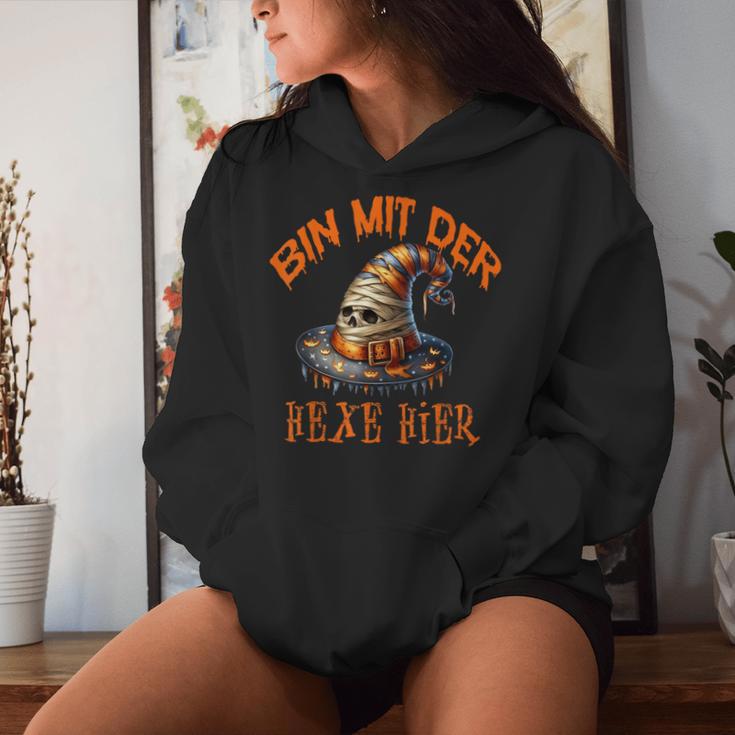 Bin Mit Der Hexe Hier Mama Witch Hat Kapuzenpullover für Damen Geschenke für Sie