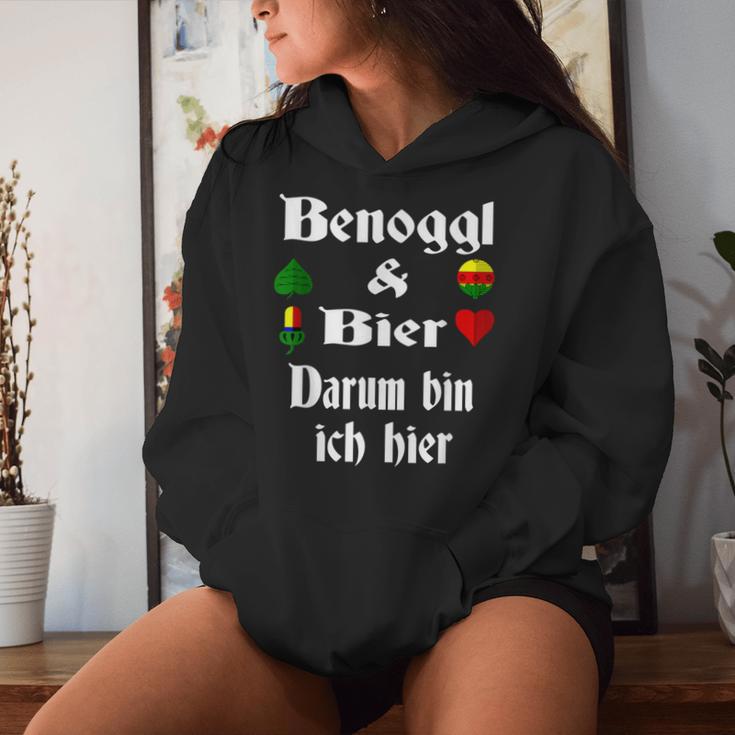 Binokel Player Swabian Schwabe Beer Benoggl Kapuzenpullover für Damen Geschenke für Sie