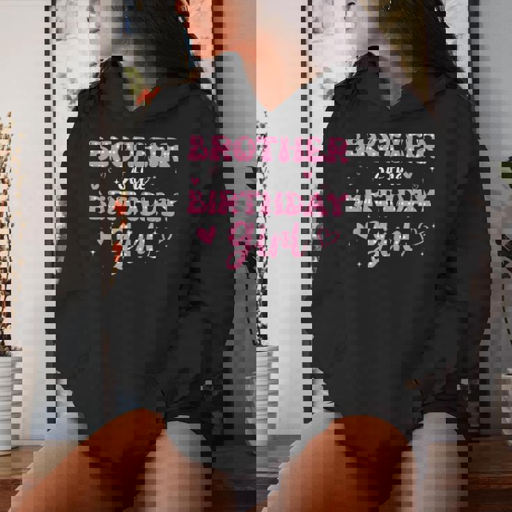Brother Of The Birthday Pink Girl Matching Family Women Hoodie Gifts for Her