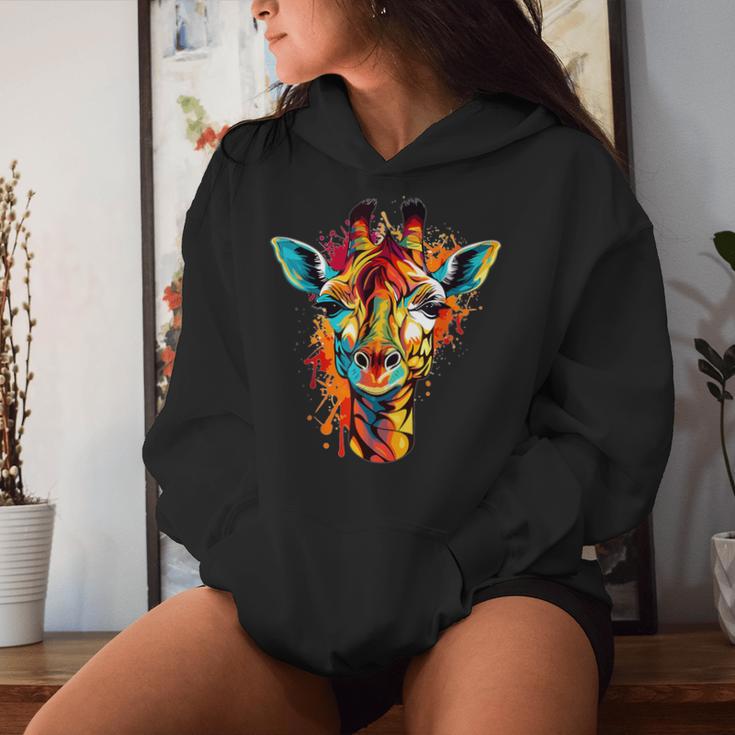 Colourful Giraffe Kapuzenpullover für Damen Geschenke für Sie