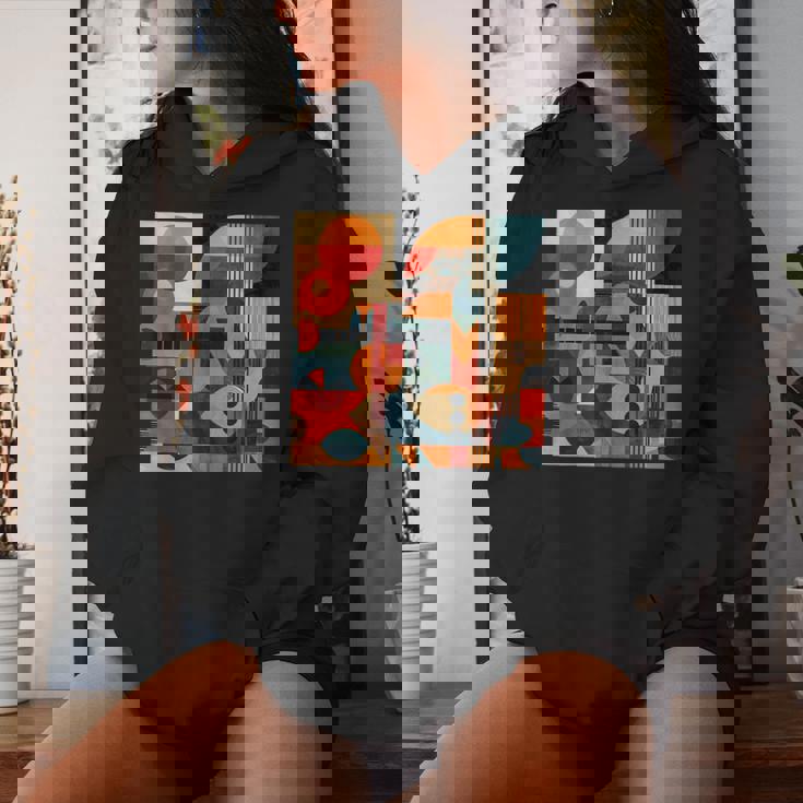 Moderno Astratto Di Arte Boho Astratto Geometrico Felpa con cappuccio da donna Regalos para ella
