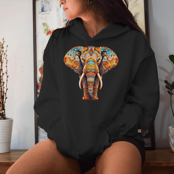 Elephant Mandala Elephant Print Kapuzenpullover für Damen Geschenke für Sie