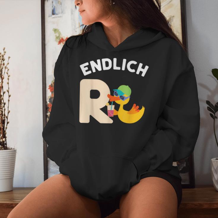 Endlich Rente Duck Retirement Pensioner Women's Kapuzenpullover für Damen Geschenke für Sie