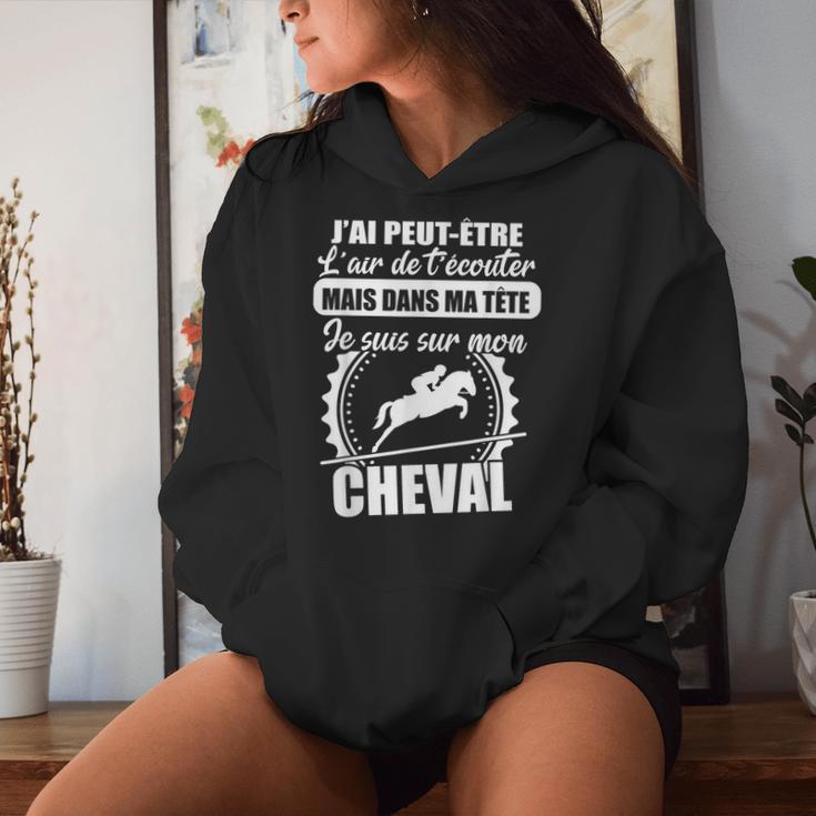 Sweat à Capuche Femme 'Je Parle Seulement à Mon Cheval' | Design équitation Et Passion Cheval | Taille Classique En Coton (241 G)