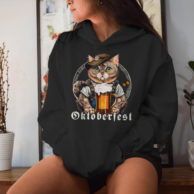 Cat Beer Oktoberfest Bavaria Lederhosen Costume Kapuzenpullover für Damen Geschenke für Sie