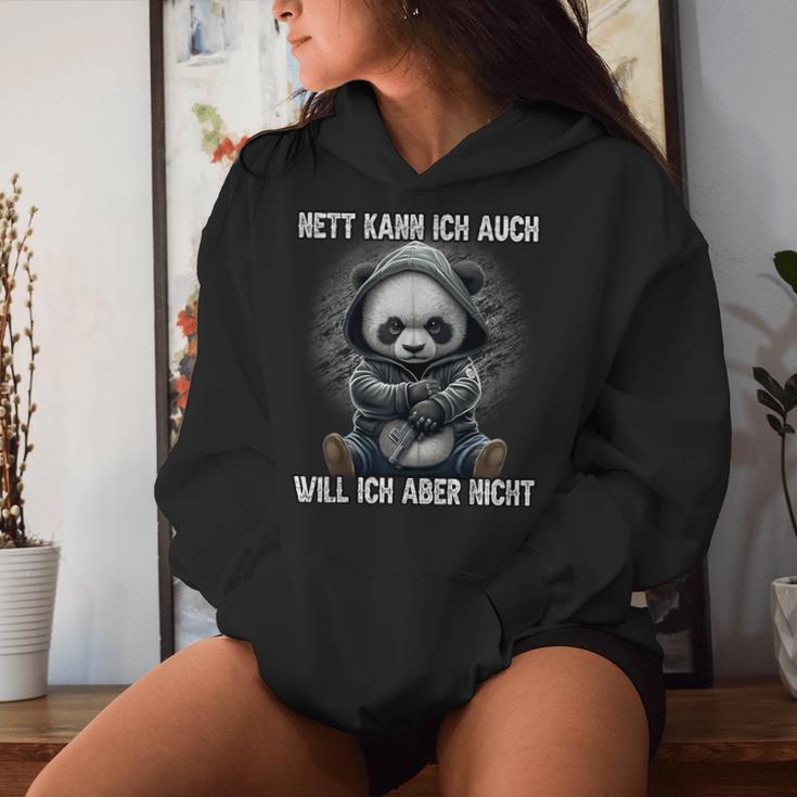 Panda Anime Nett Kann Ich Auch Will Ich Aber Nicht Kapuzenpullover für Damen Geschenke für Sie