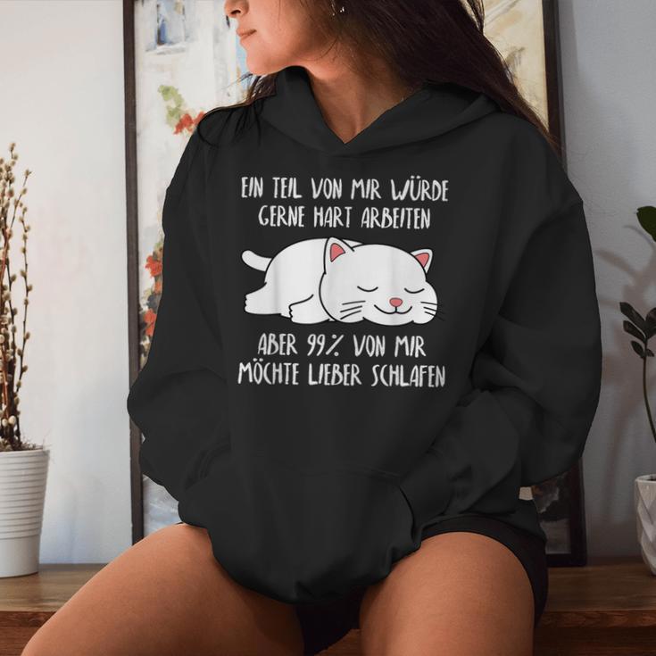 Slope Slogan Cat Sleep Women's Kapuzenpullover für Damen Geschenke für Sie