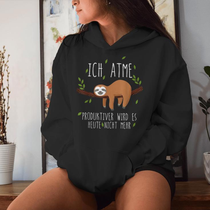 Sloth Ich Atme Produktiv Chiller Relax Kapuzenpullover für Damen Geschenke für Sie